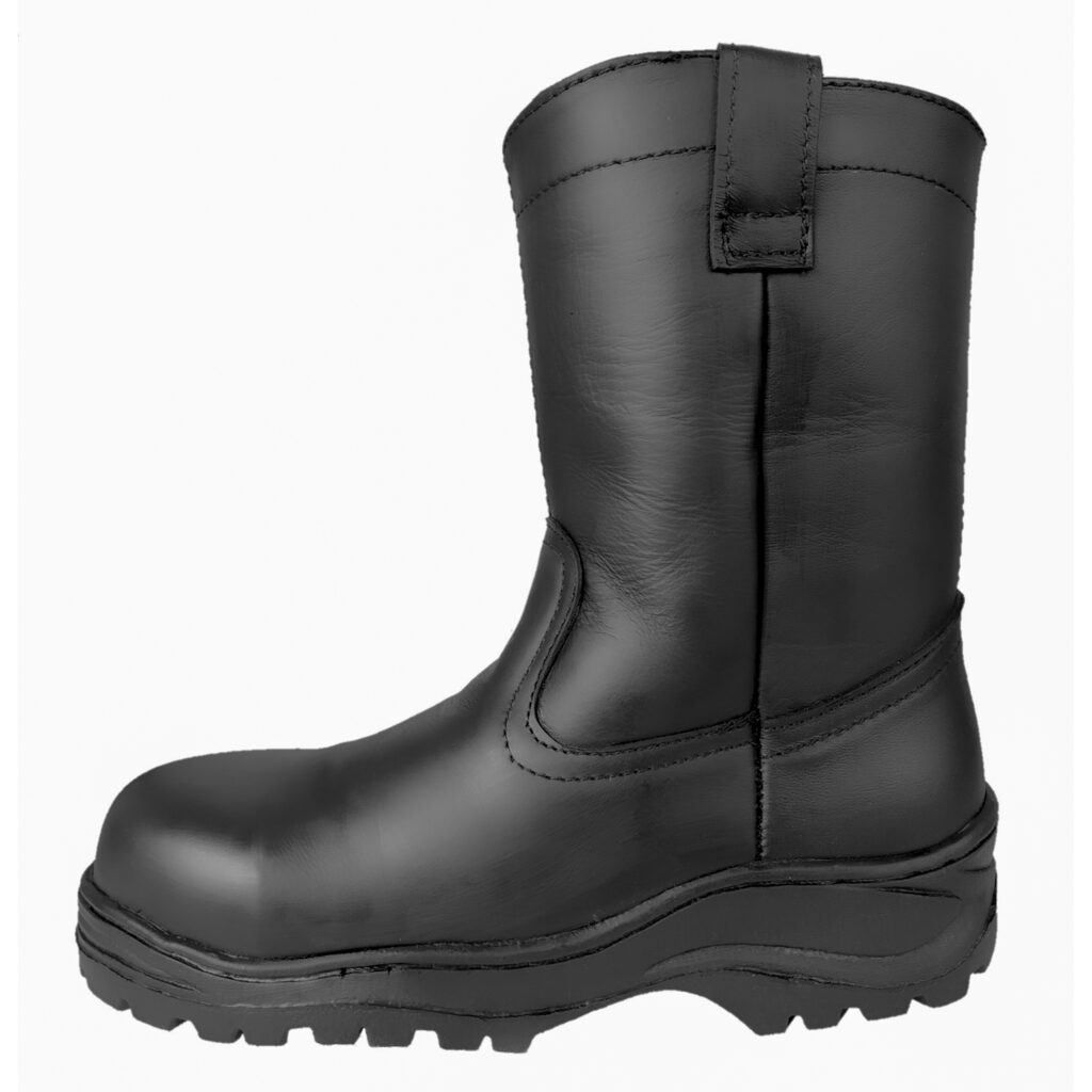 Bota Rooper Suela Resistente Aceite Casco Poliamida Piel Negro