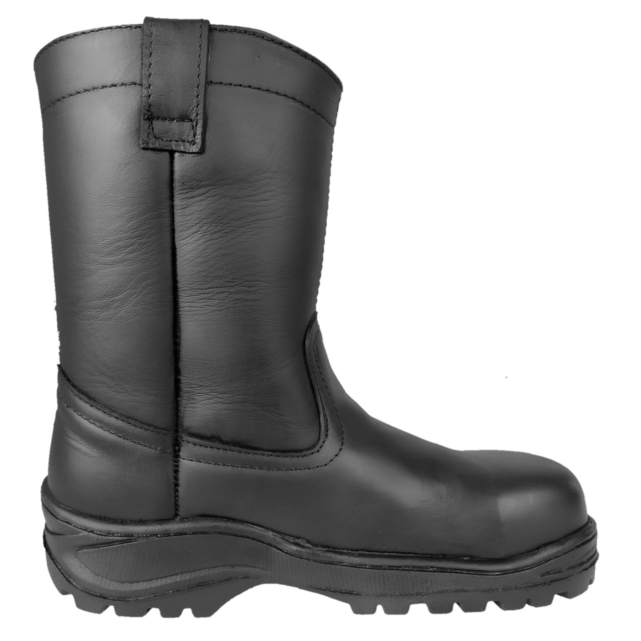 Bota Rooper Suela Resistente Aceite Casco Poliamida Piel Negro